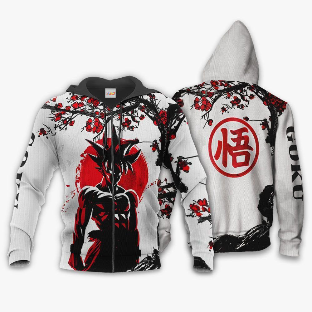 Goku Japan Cherry Blossoms Dragon Ball Hoodie Shirt