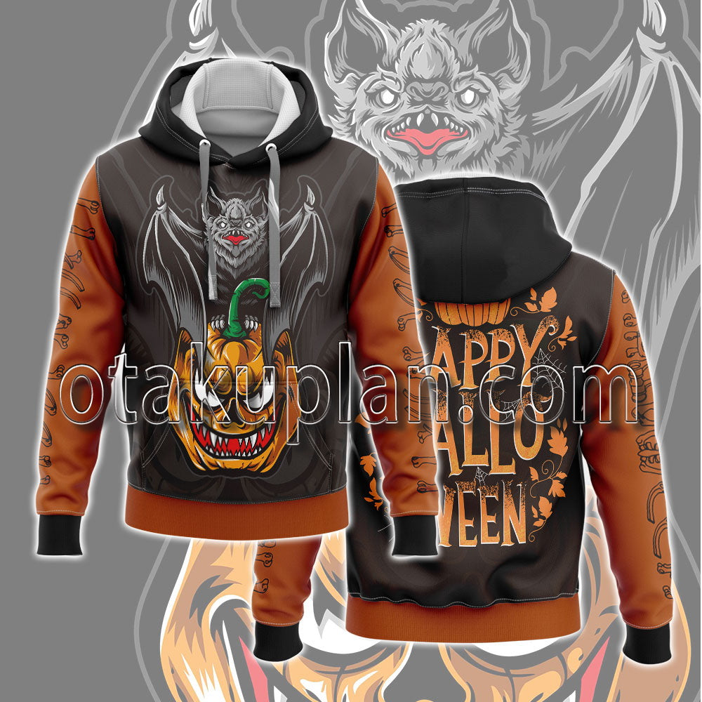 Halloween Bat Pumpkin Hoodie