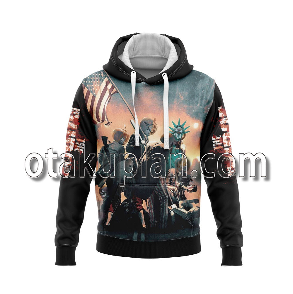Halloween The Purge Anarchy Pumpkin Statue of Liberty Hoodie