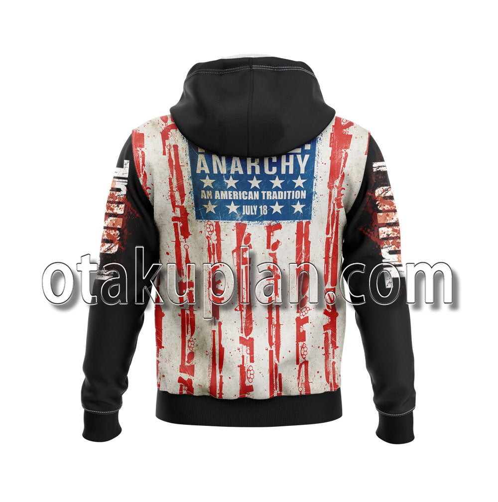 Halloween The Purge Anarchy Pumpkin Statue of Liberty Hoodie