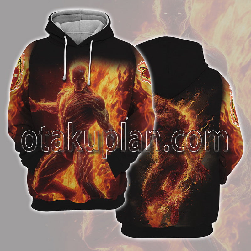 Human Torch Battle Scene Hoodie