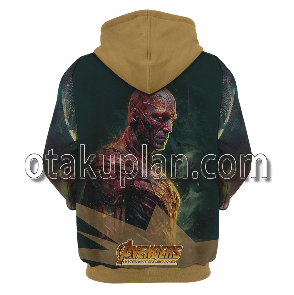 Infinity War Vision Battle Scene Hoodie