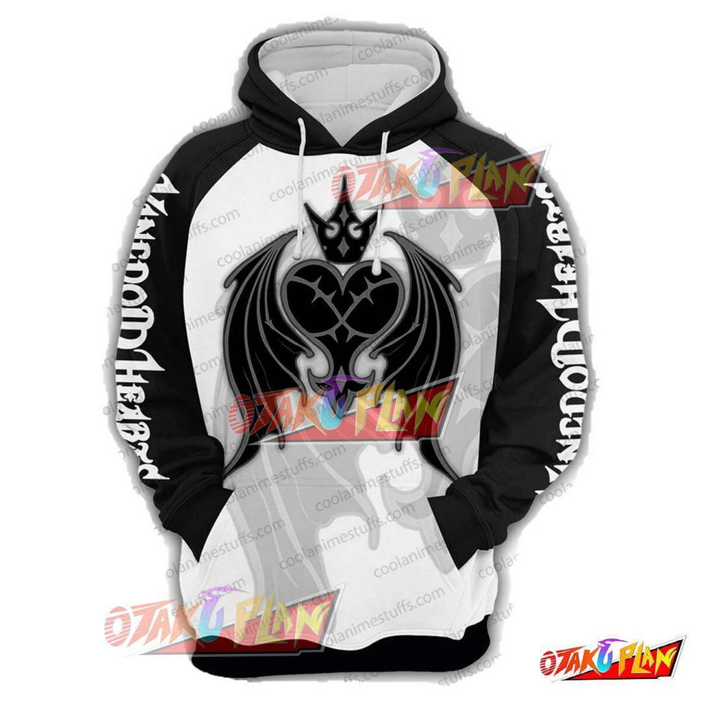 Kingdom Hearts Heartless Black And White Pullover Hoodie
