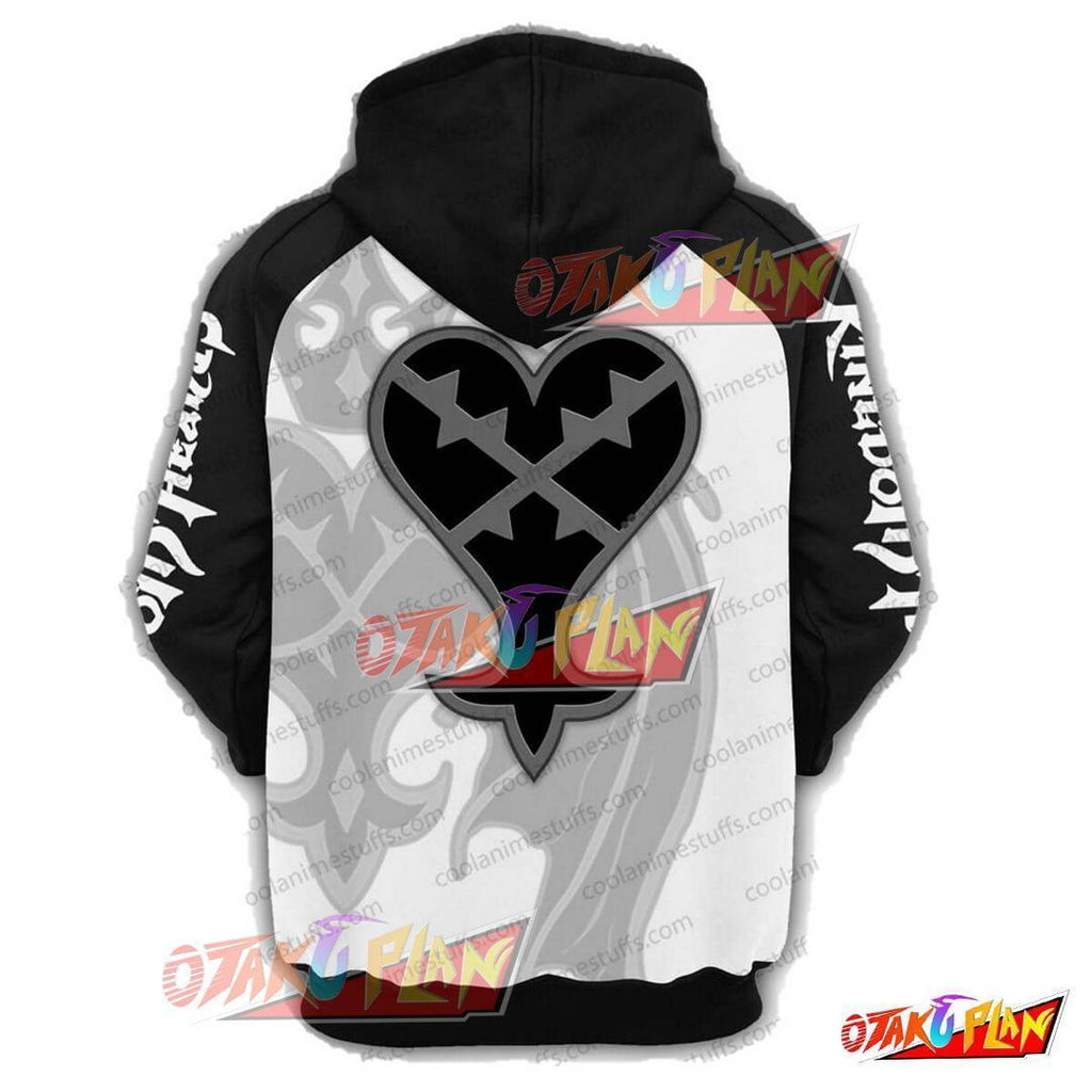 Kingdom Hearts Heartless Black And White Pullover Hoodie
