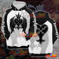 Kingdom Hearts Heartless Black And White Pullover Hoodie