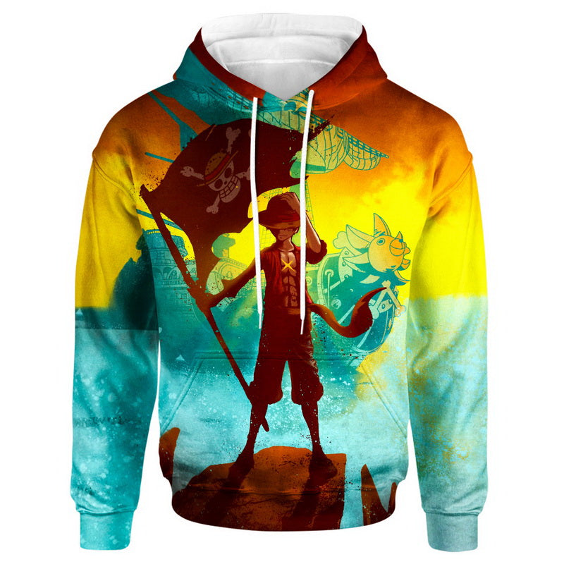 Luffy And Thousand Sunny Hoodie / T-Shirt