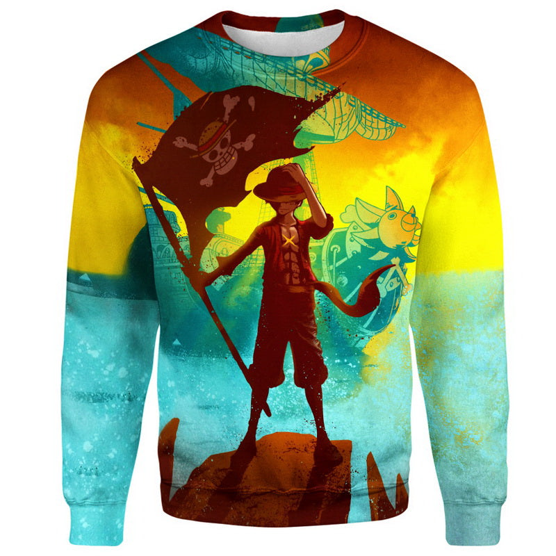 Luffy And Thousand Sunny Hoodie / T-Shirt