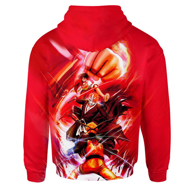 Luffy Anime and Ichigo Hoodie / T-Shirt