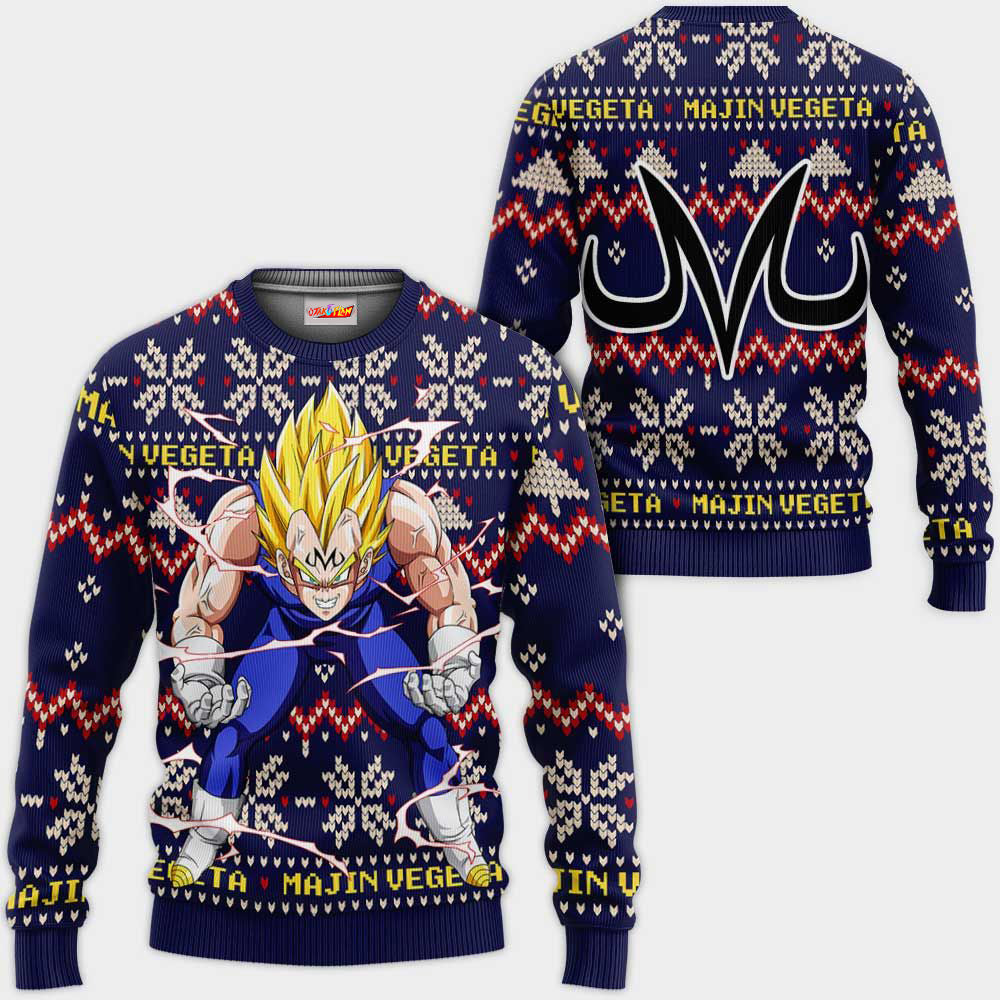 Majin Vegeta Christmas Sweater Dragon Ball Hoodie Shirt