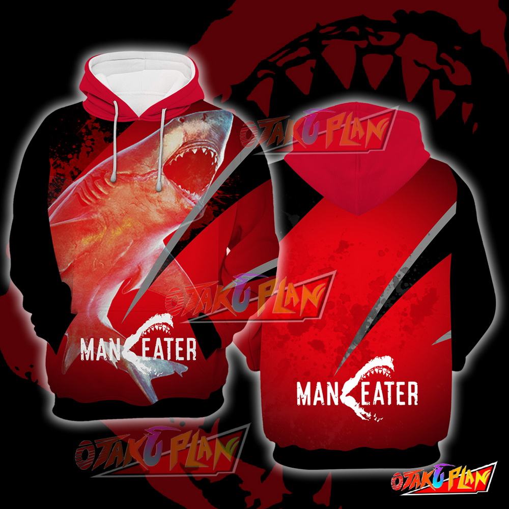 Maneater Black and Red Hoodie 02