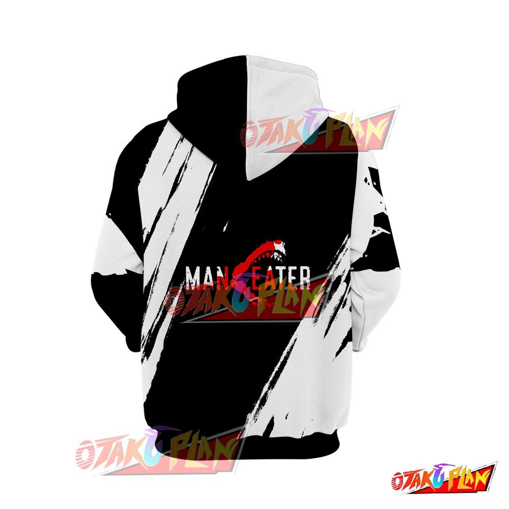 Maneater Black and White Hoodie 01
