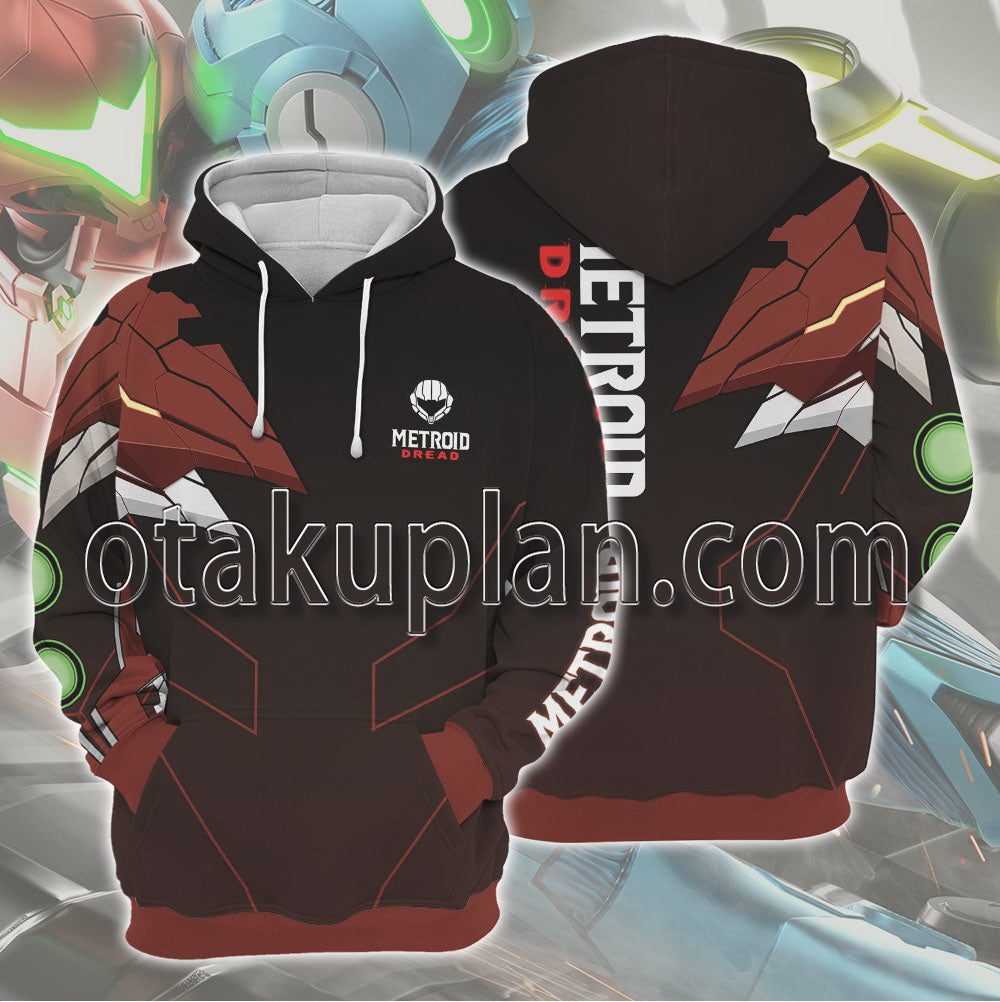 Metroid Dread Red and Brown Hoodie
