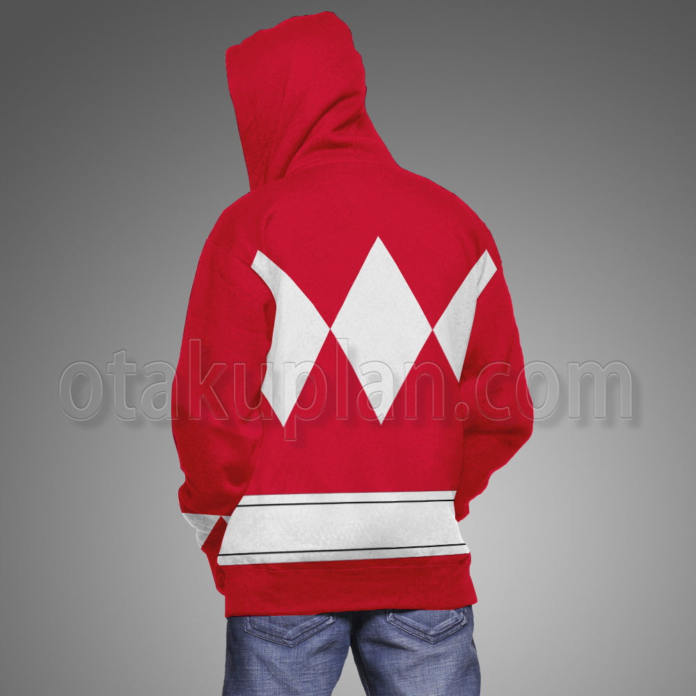 Mighty Morphin Power Rangers Red Ranger Cosplay Hoodie