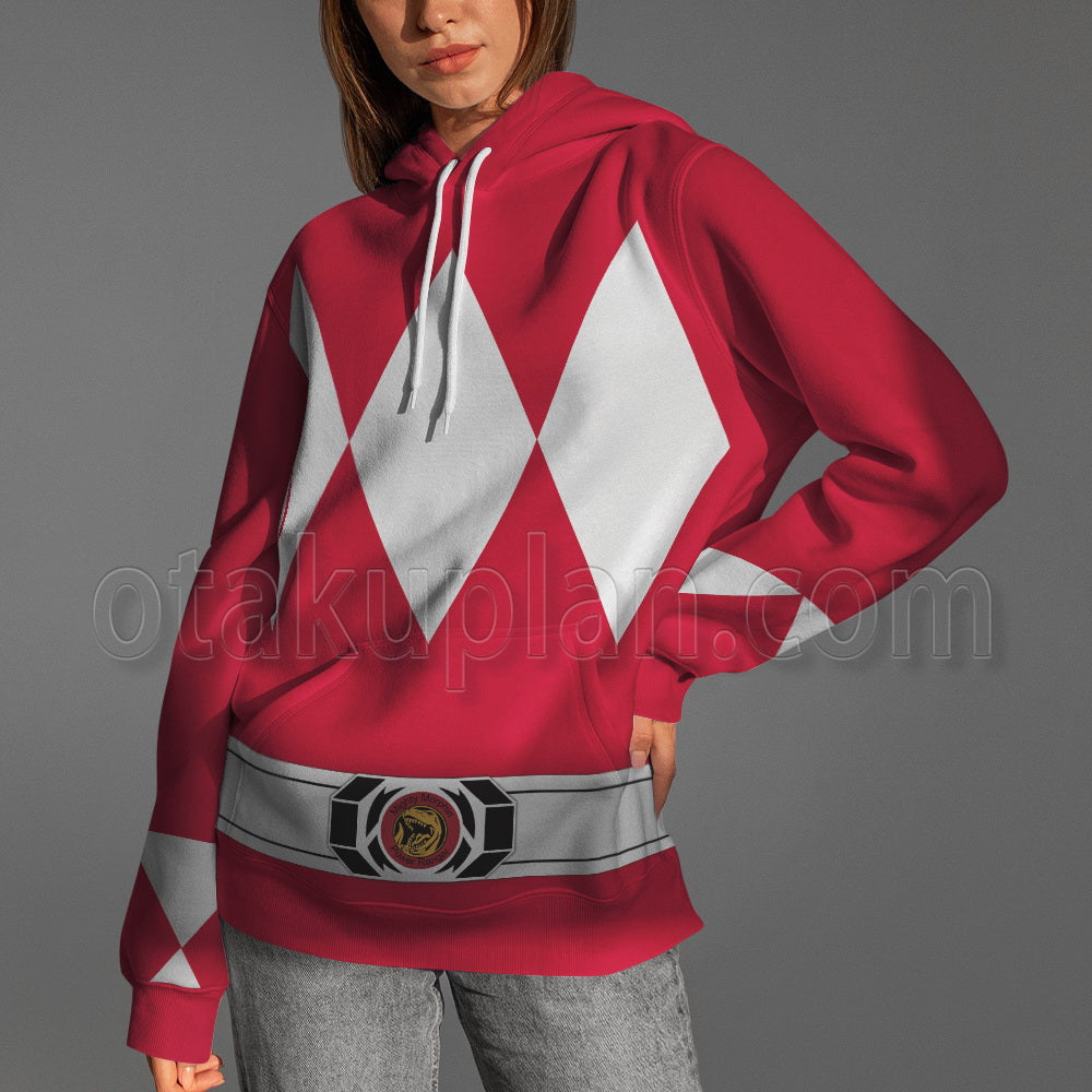 Mighty Morphin Power Rangers Red Ranger Cosplay Hoodie
