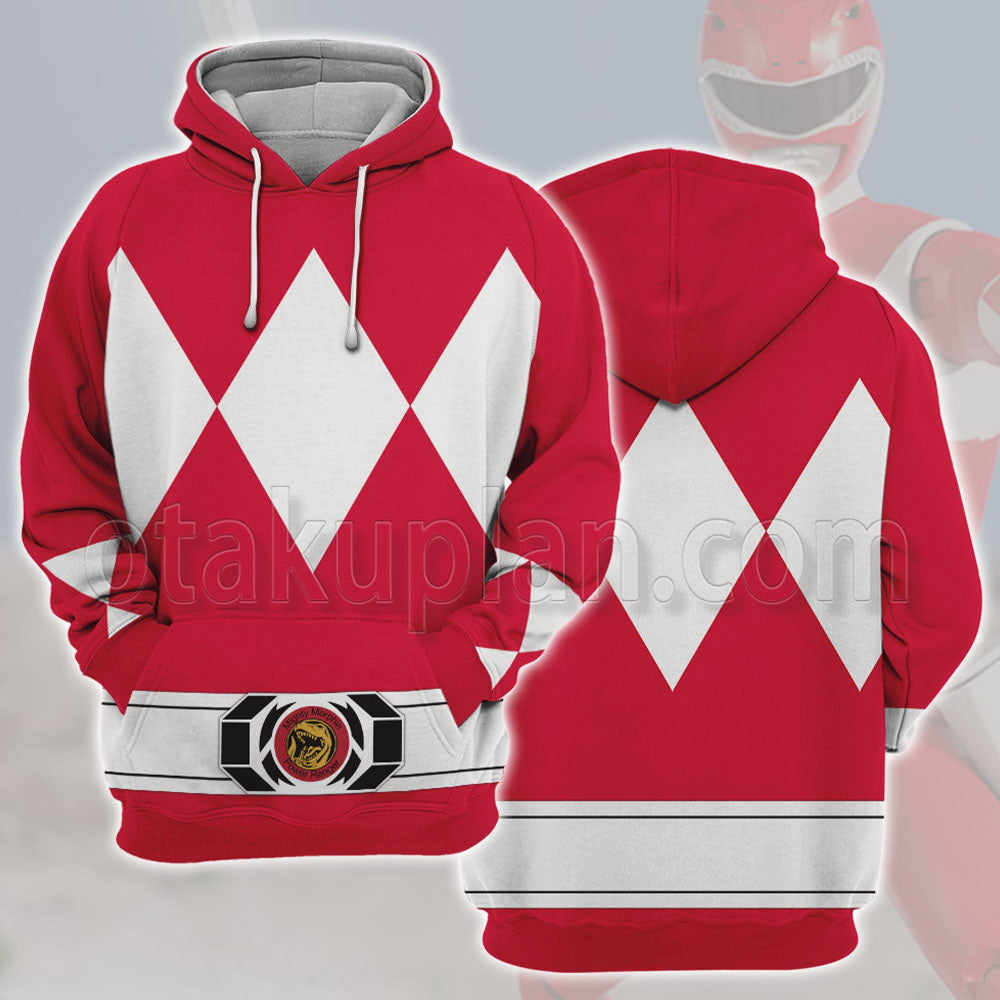 Mighty Morphin Power Rangers Red Ranger Cosplay Hoodie