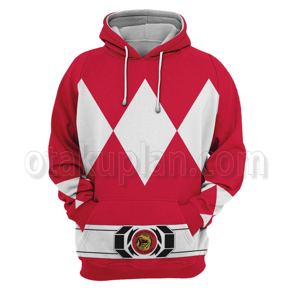 Mighty Morphin Power Rangers Red Ranger Cosplay Hoodie