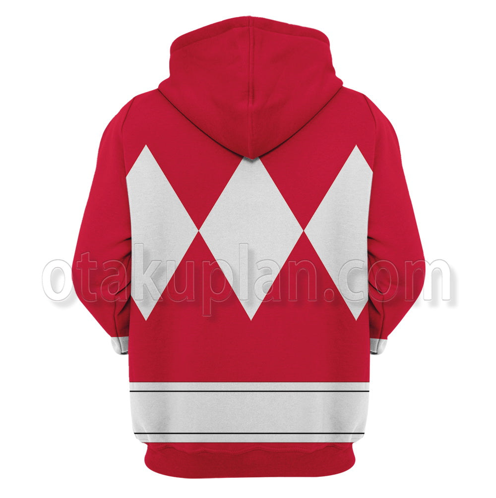 Mighty Morphin Power Rangers Red Ranger Cosplay Hoodie