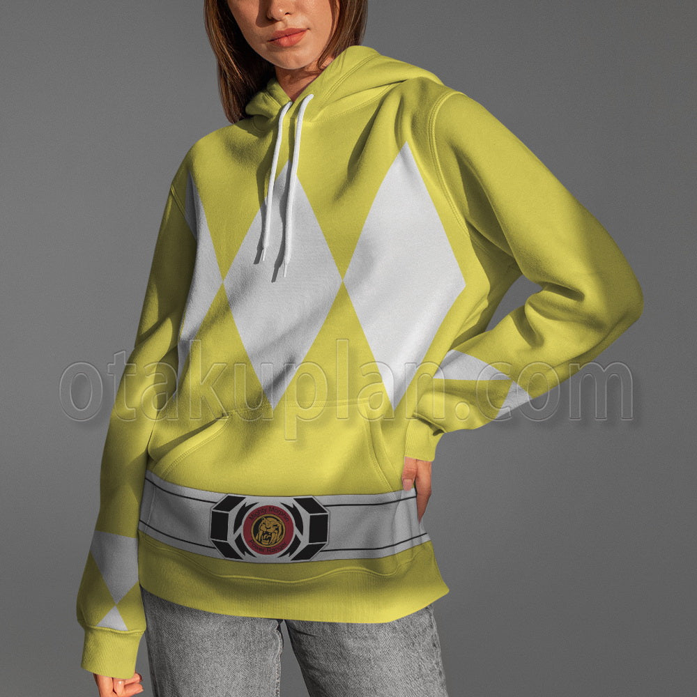 Mighty Morphin Power Rangers Yellow Ranger Cosplay Hoodie