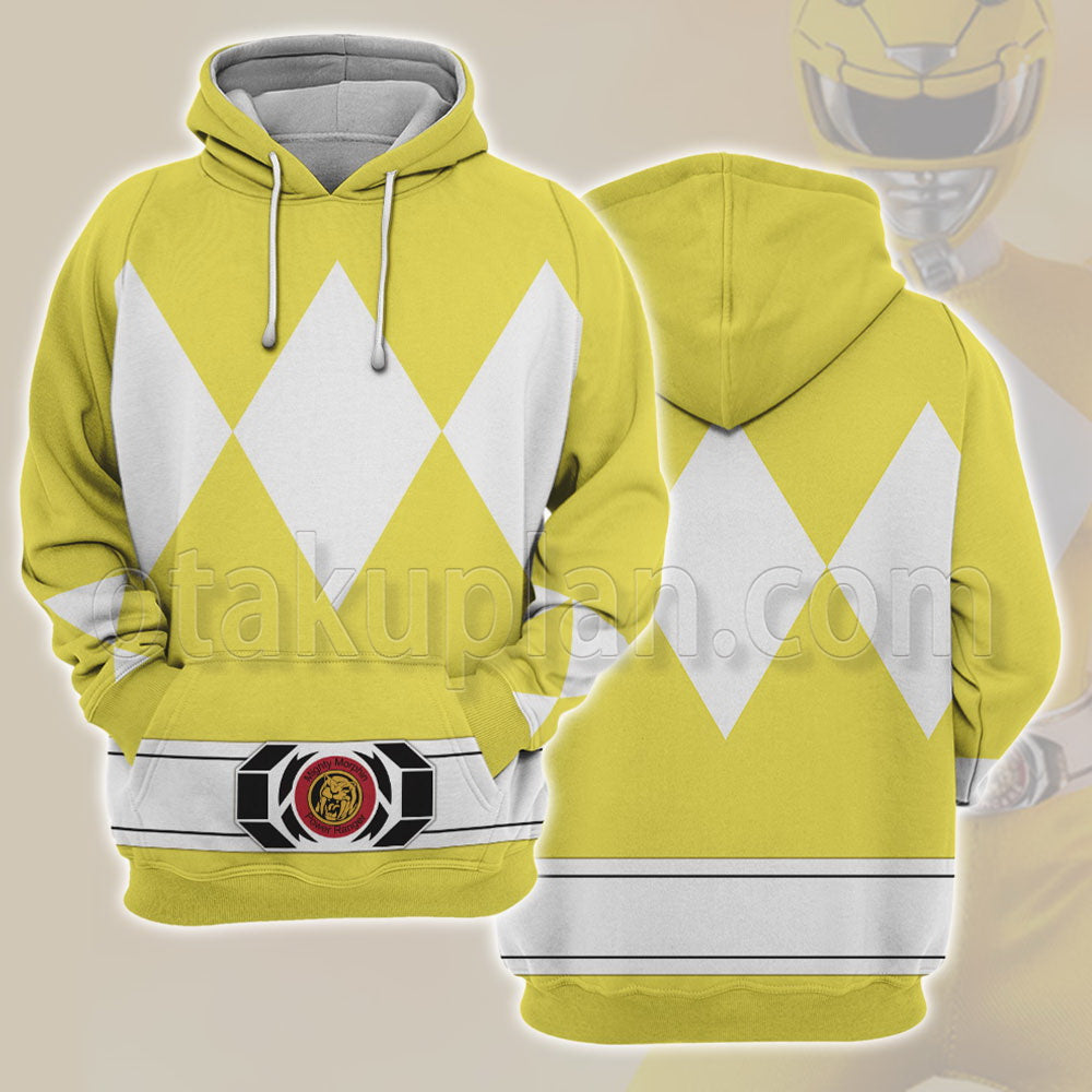 Mighty Morphin Power Rangers Yellow Ranger Cosplay Hoodie