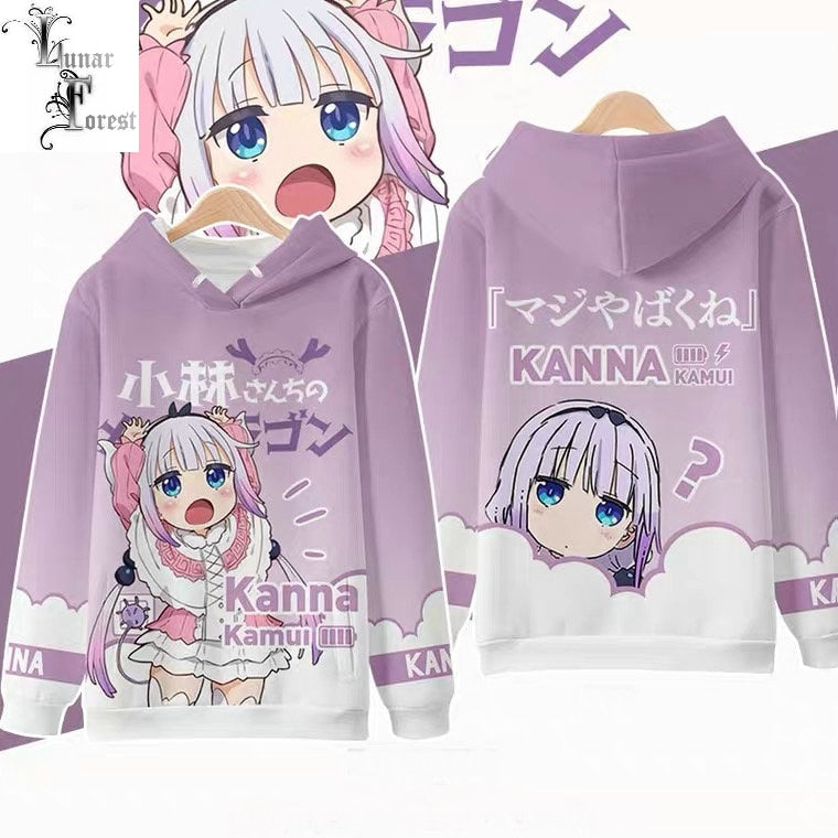 Miss Kobayashis Dragon Maid Premium Full Print Hoodie