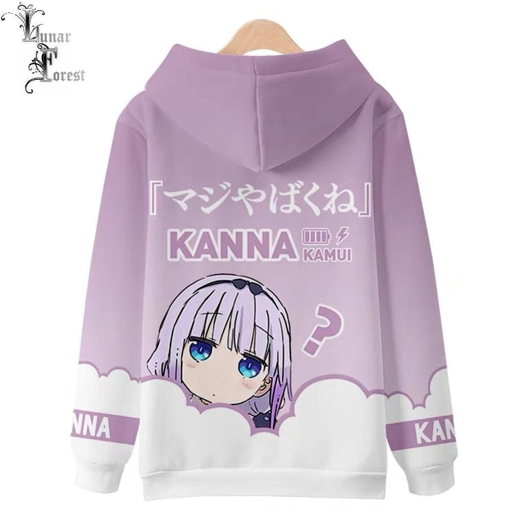 Miss Kobayashis Dragon Maid Premium Full Print Hoodie