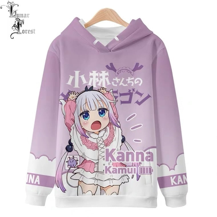 Miss Kobayashis Dragon Maid Premium Full Print Hoodie
