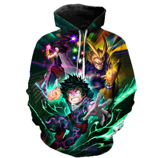 MHA Deku x All Might x Nana All For One Full Print Hoodie