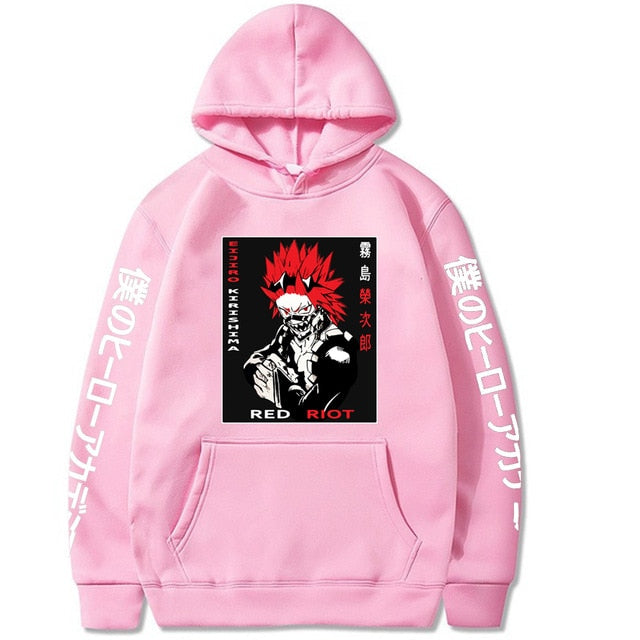 MHA Kirishima Sleeve Text Hoodie BM20322