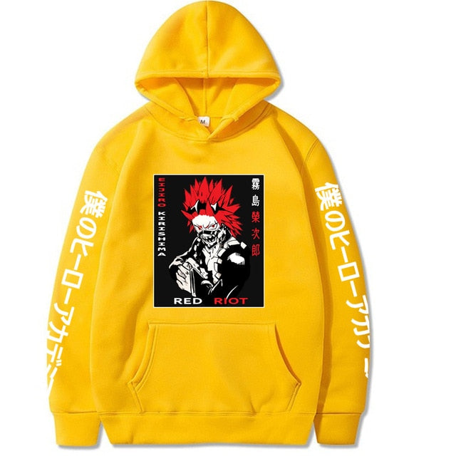 MHA Kirishima Sleeve Text Hoodie BM20322
