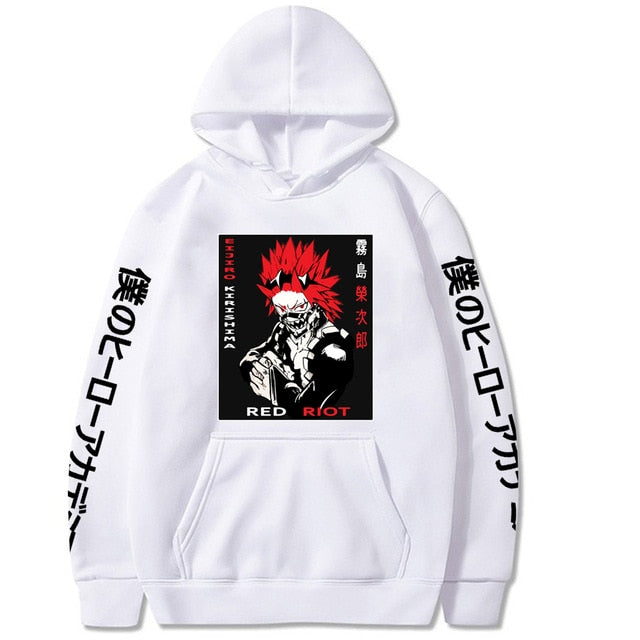 MHA Kirishima Sleeve Text Hoodie BM20322