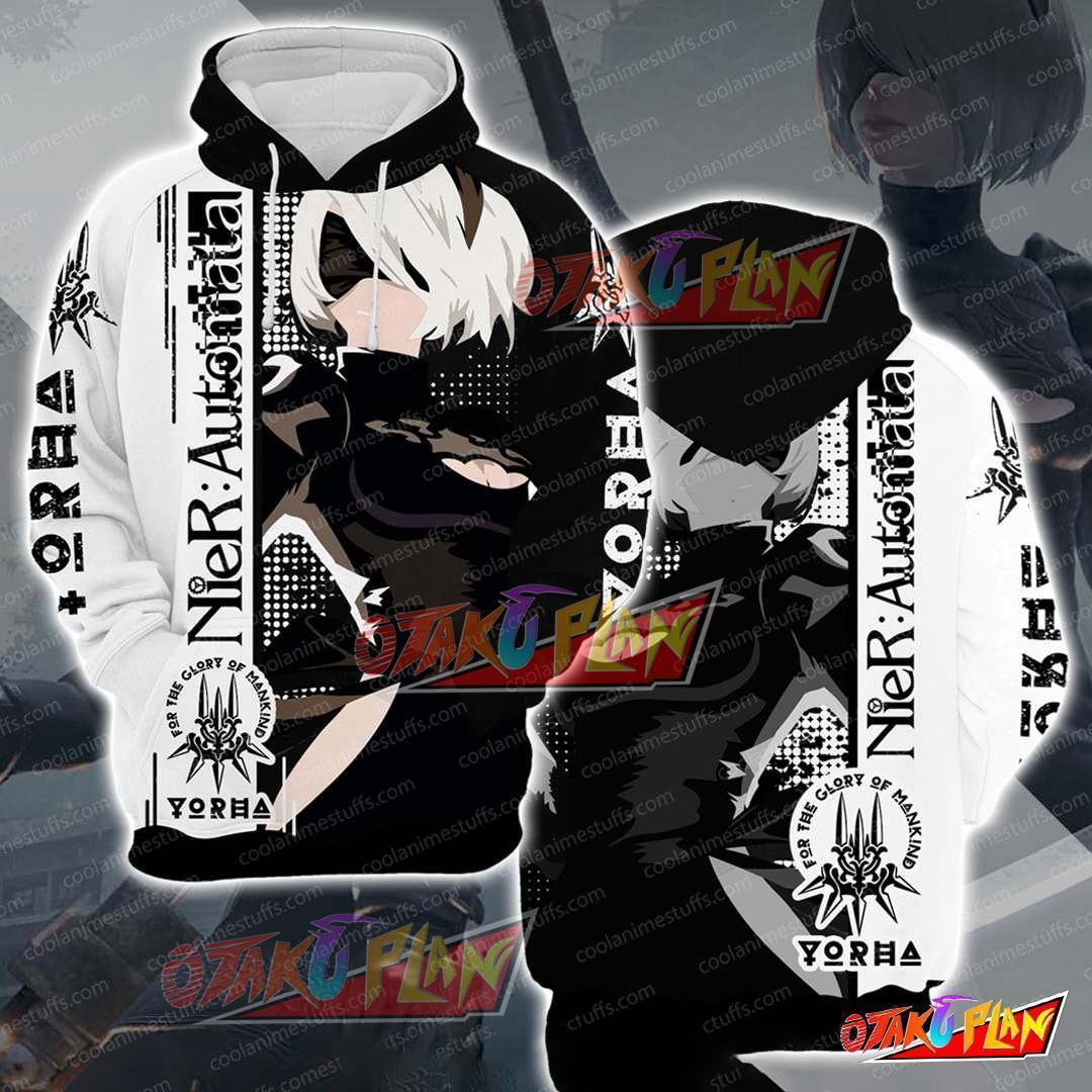 Nier Yorha For the Glory Of Mankind Pullover Hoodie