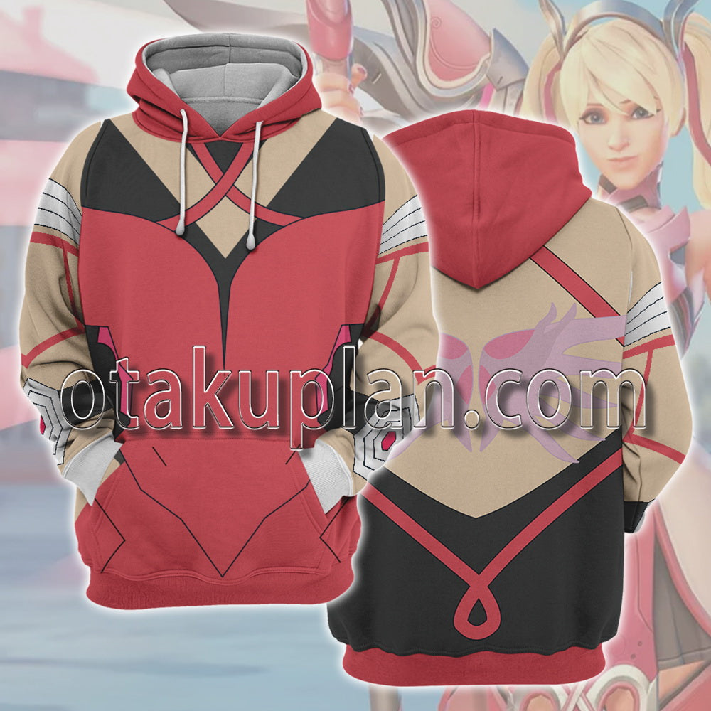 Overwatch Mercy 3d Cosplay Hoodie