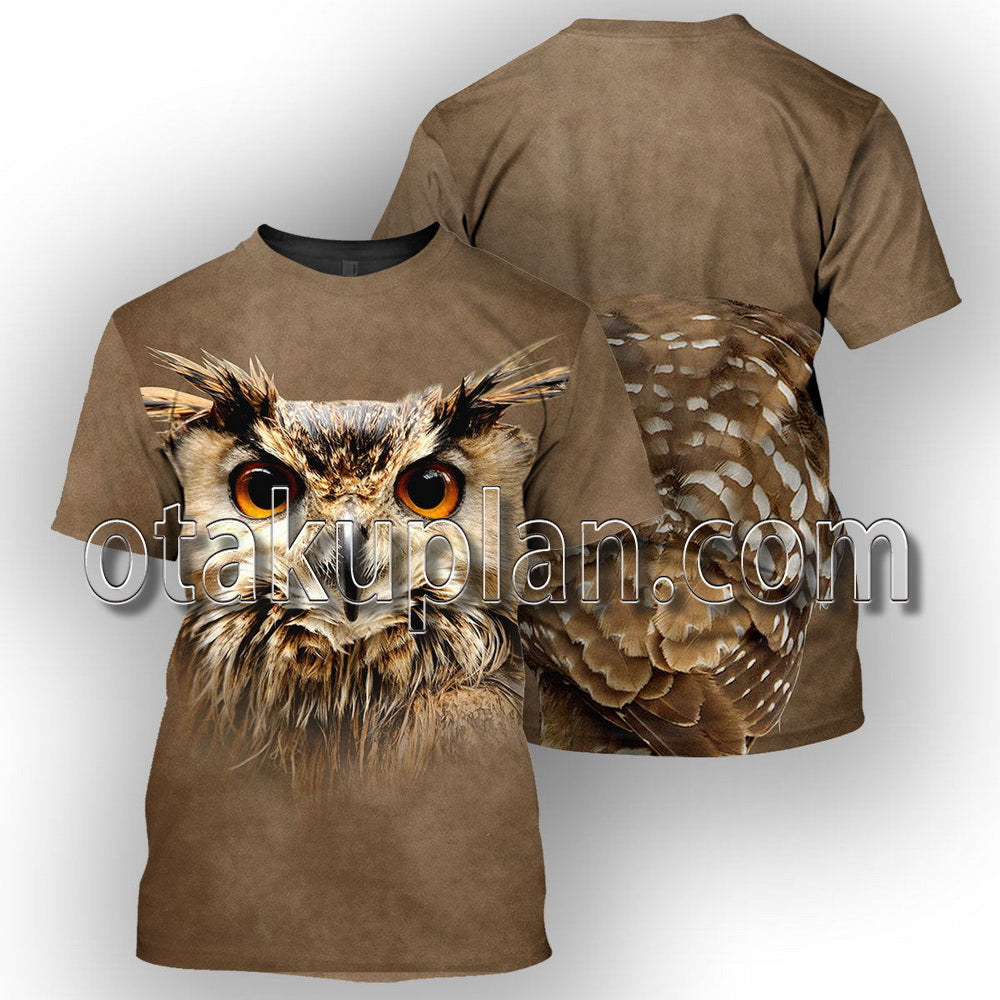 Owl 3D All Over Printed T-Shirt / Hoodie