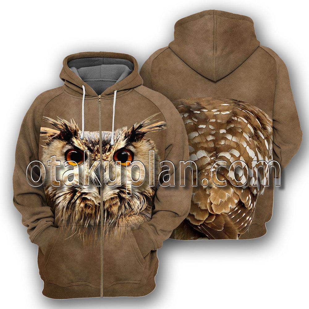 Owl 3D All Over Printed T-Shirt / Hoodie