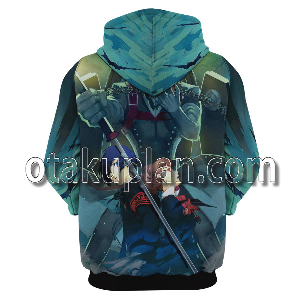Persona 3 Thanatos And Makoto Yuuki Male and Female Character 3D Cosplay  Hoodie