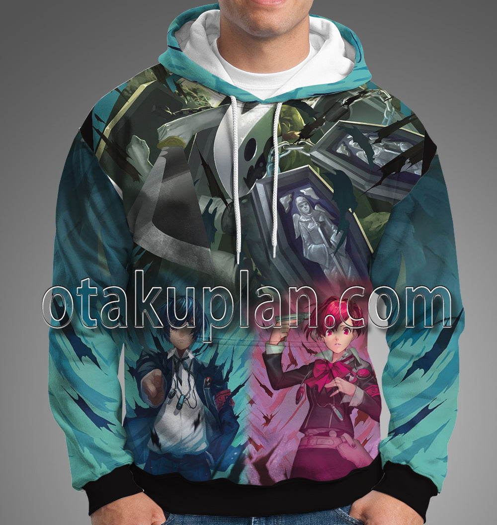 Persona 3 Thanatos And Makoto Yuuki Male and Female Character 3D Cosplay  Hoodie