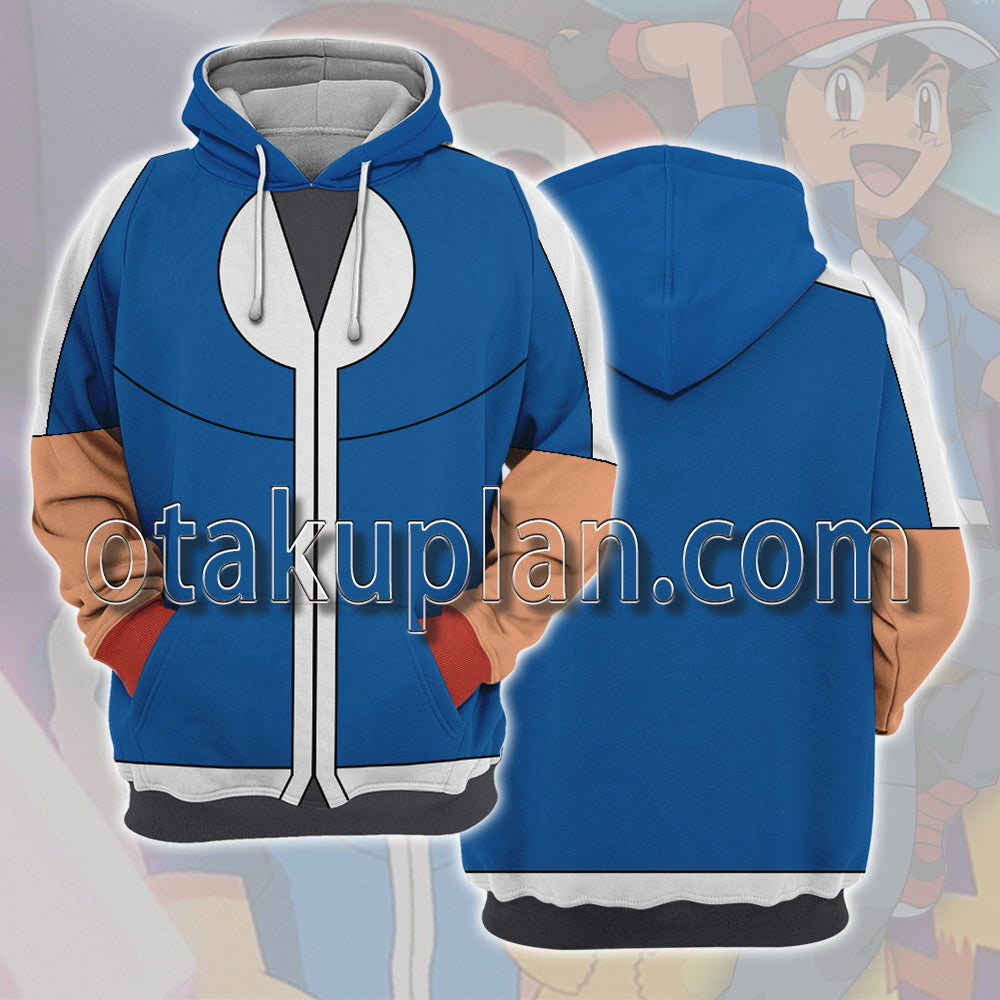 Poke Monster Ash Ketchum Kalos Cosplay Hoodie