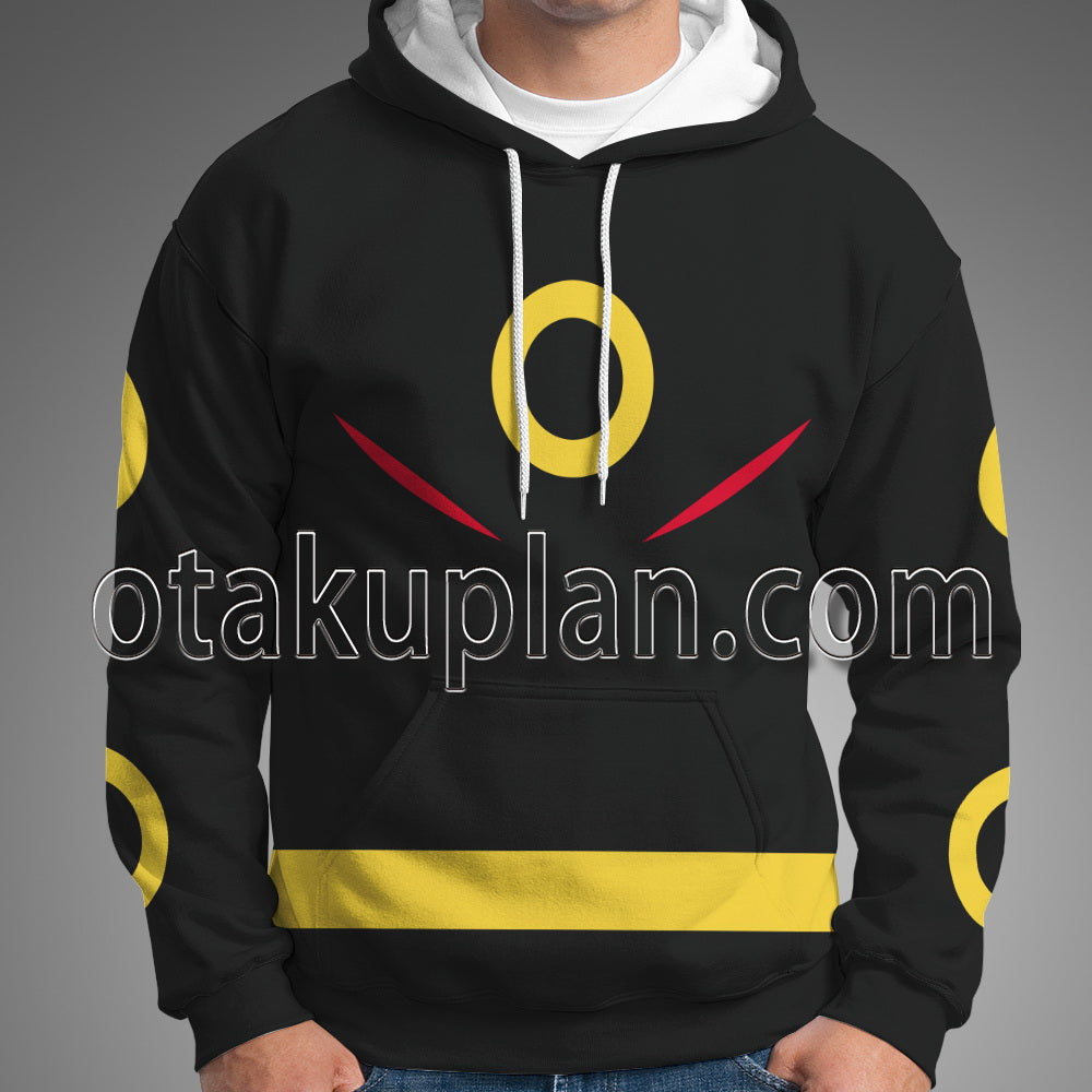 Poke Monster Eevee Evolution Umbreon Cosplay Hoodie