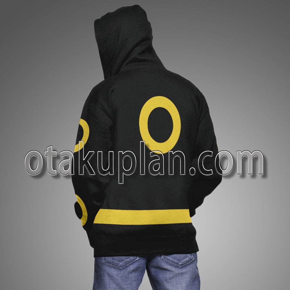 Poke Monster Eevee Evolution Umbreon Cosplay Hoodie