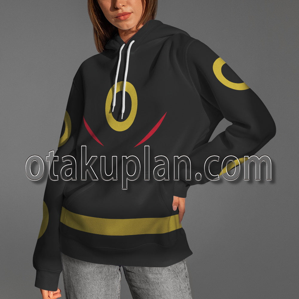 Poke Monster Eevee Evolution Umbreon Cosplay Hoodie