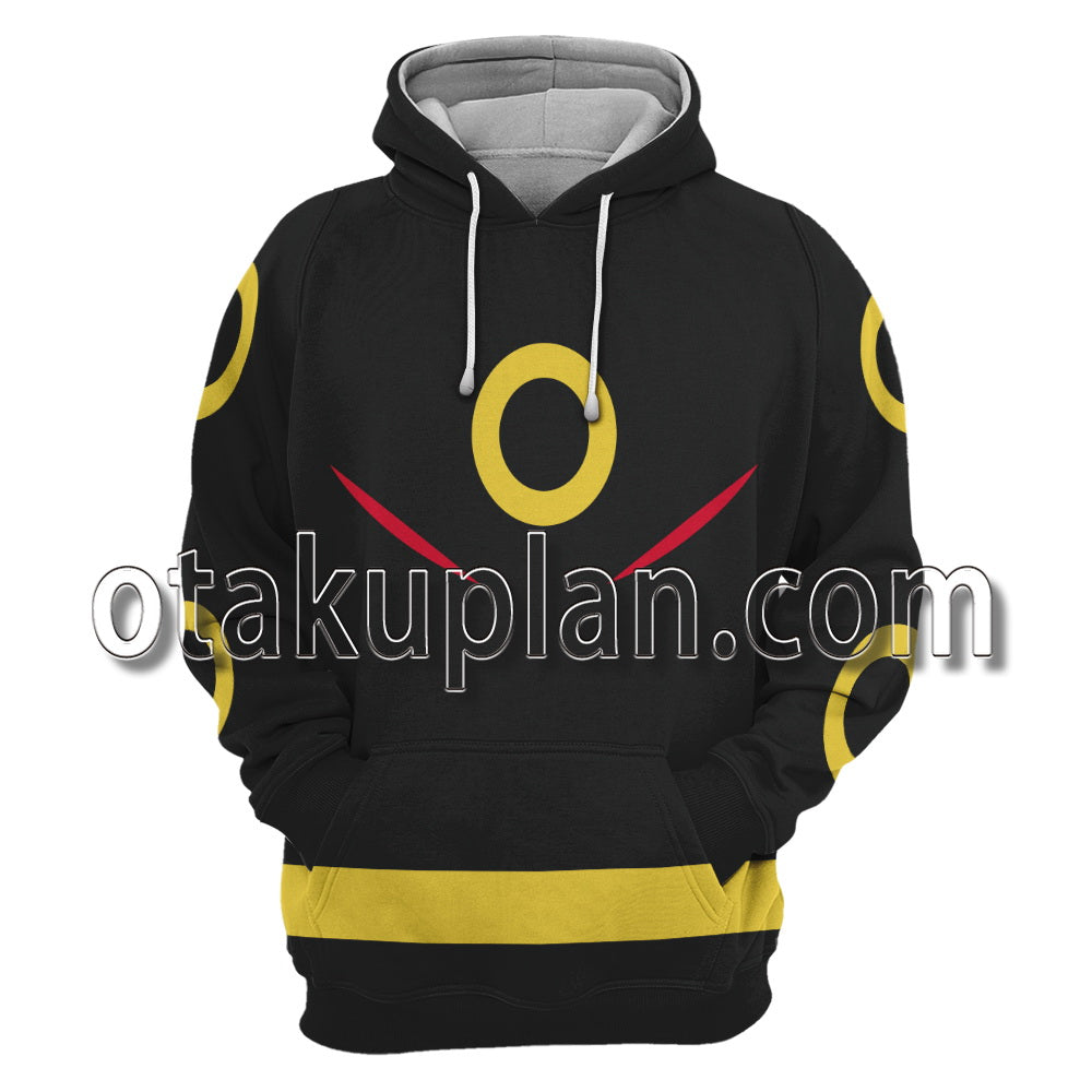 Poke Monster Eevee Evolution Umbreon Cosplay Hoodie