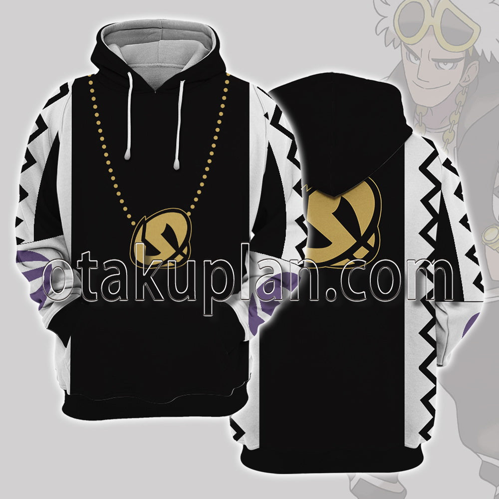 Pocket Monster Sun and Moon Team Skull Guzma Cosplay Hoodie