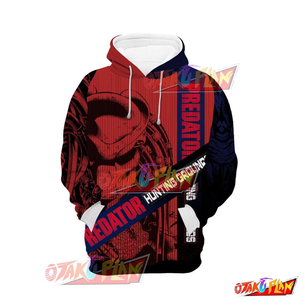 Predator Hunting Grounds Blue and Red Hoodie