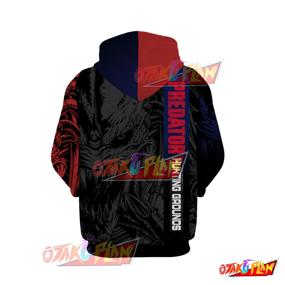 Predator Hunting Grounds Blue and Red Hoodie