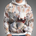 Rayman Raving Rabbids With Different Expressions Hoodie