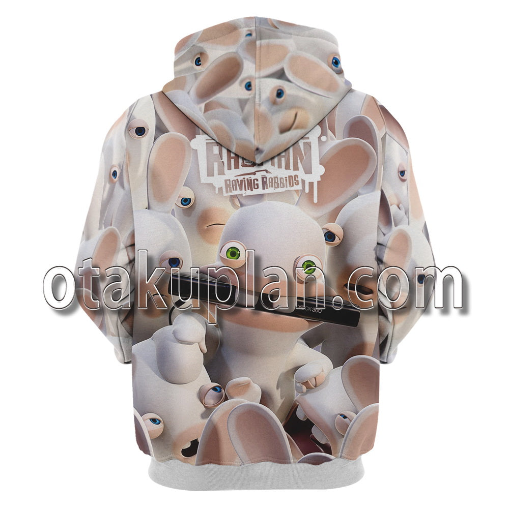 Rayman Raving Rabbids With Different Expressions Hoodie