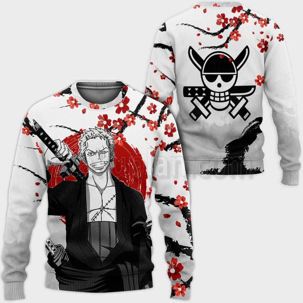 Roronoa Zoro Hoodie Shirts Anime Custom Japan Style