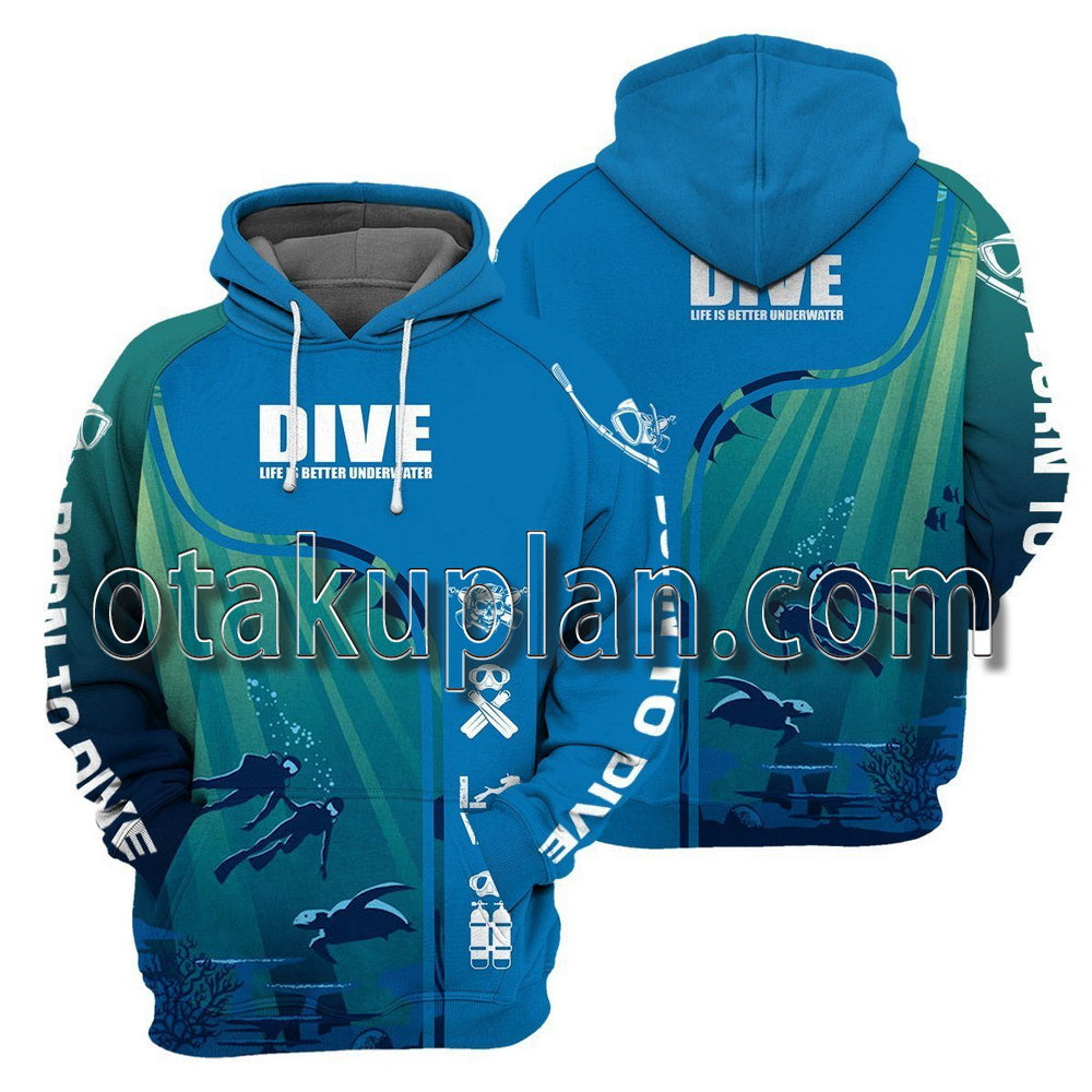 Scuba Diving 3D All Over Printed T-Shirt / Hoodie