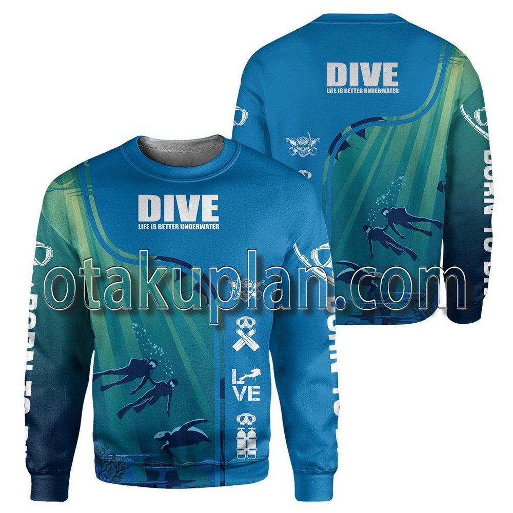 Scuba Diving 3D All Over Printed T-Shirt / Hoodie
