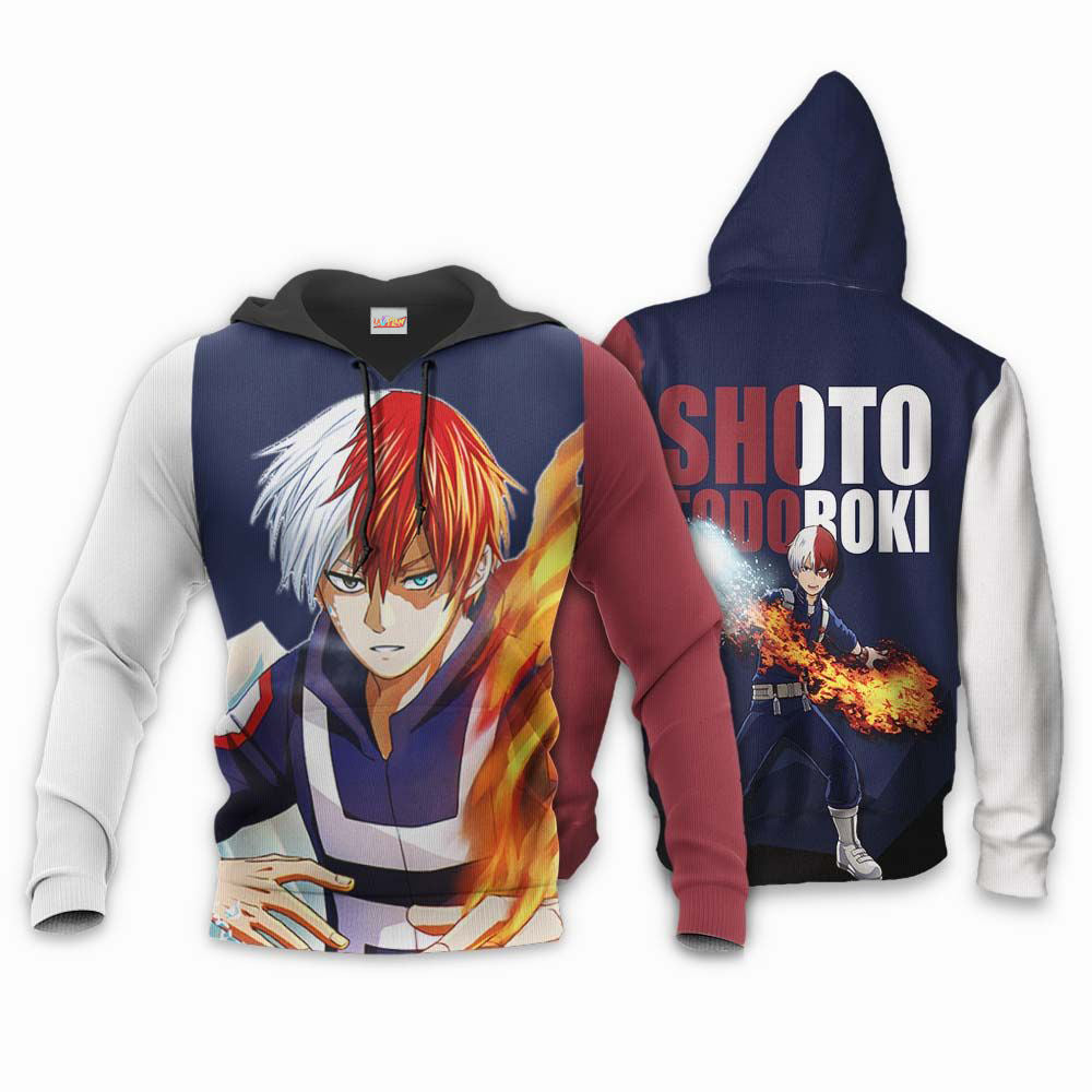 Shoto Todoroki Ice &amp; Fire Anime Hoodie Shirt